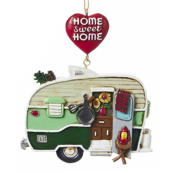 Kurt Adler Happy Camper Home Sweet Home Holiday Ornaments Set of 2 - Picture 3 of 6